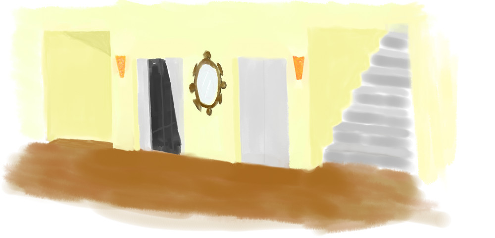A early conzept art drawing of rising