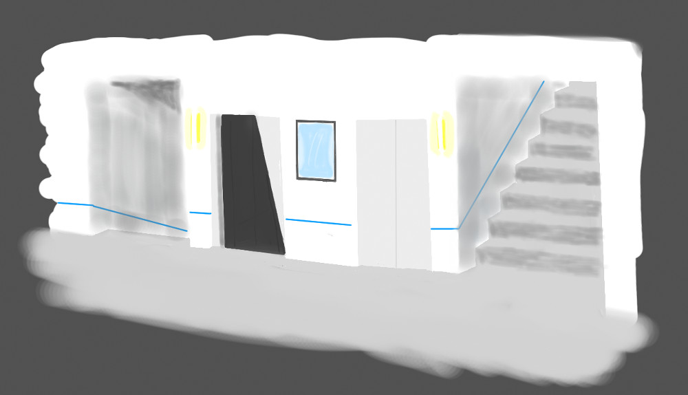 A early conzept art drawing of rising